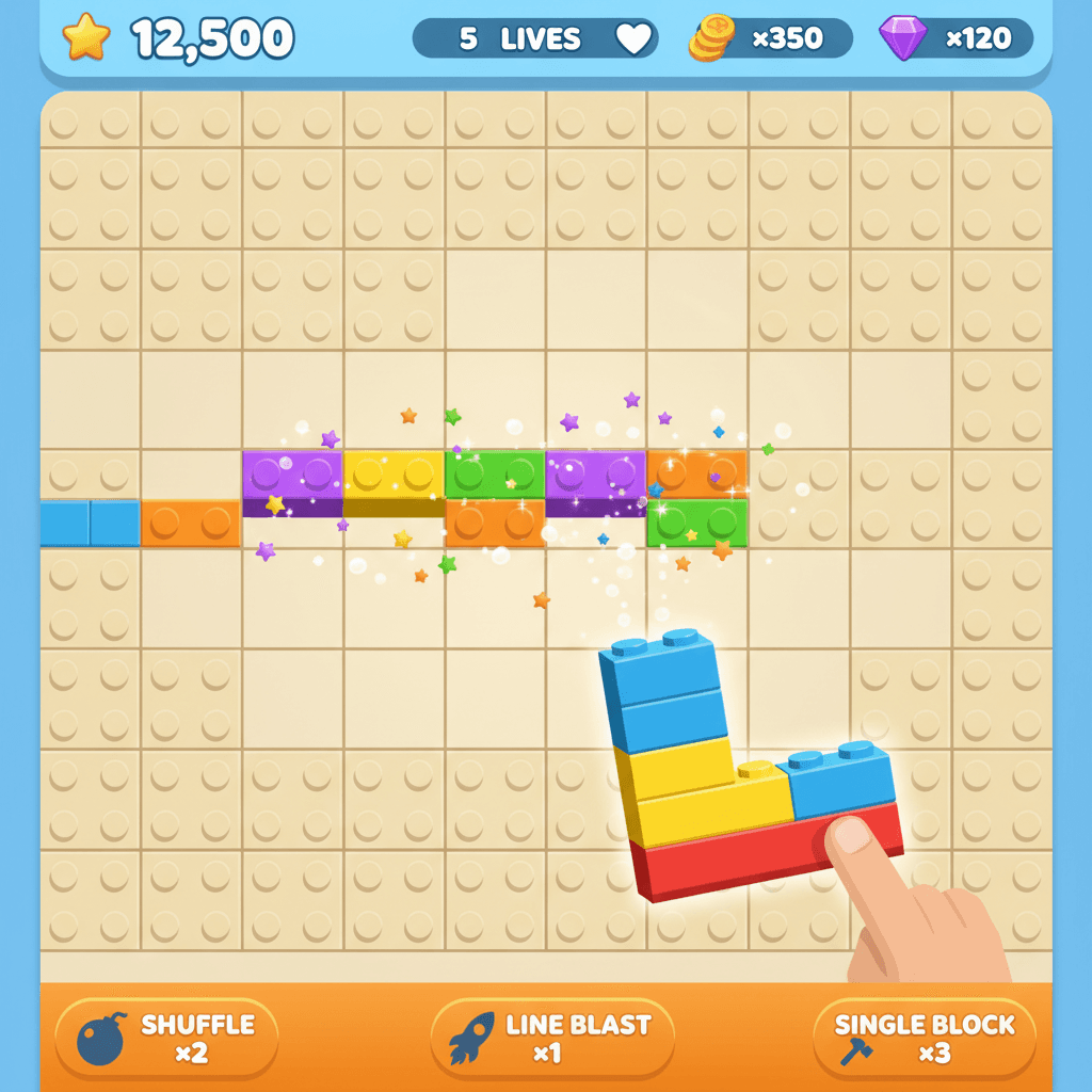Block Blast hero mockup