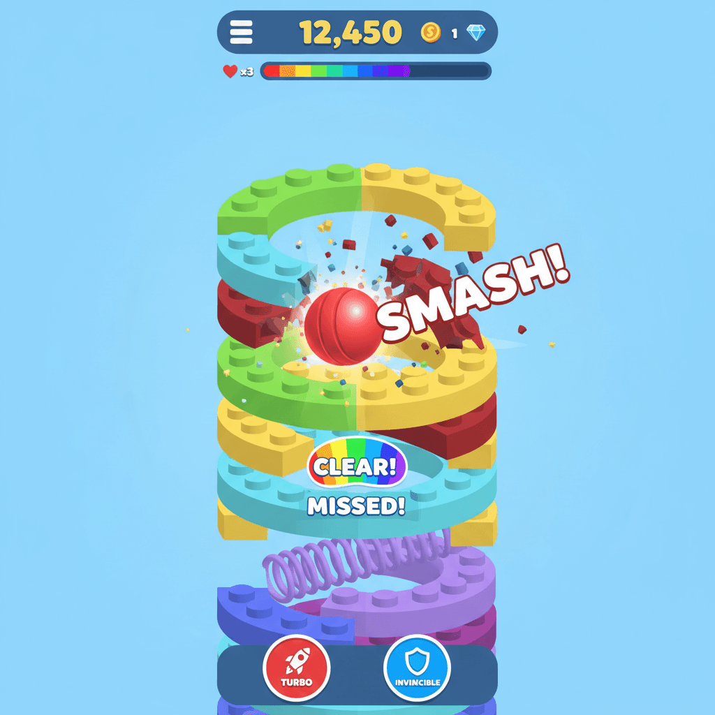 Stack Ball hero mockup